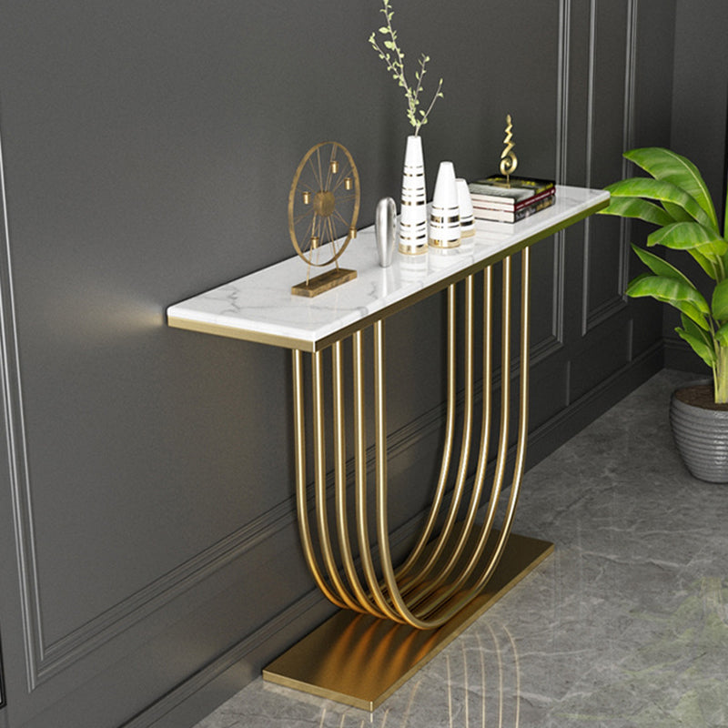 Stain Resistant Scratch Resistant Rectangle Marble Glam Console