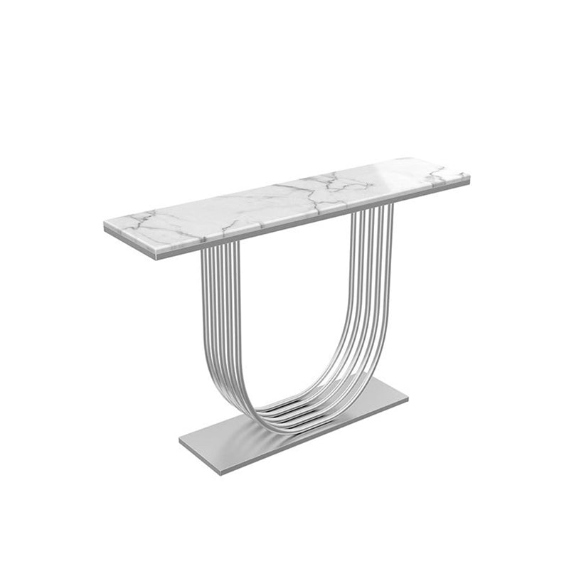 Stain Resistant Scratch Resistant Rectangle Marble Glam Console