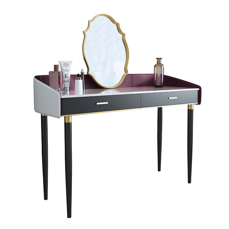 33.8" Height 2 Drawers Makeup Vanity Table Desk Vanity for Bedroom