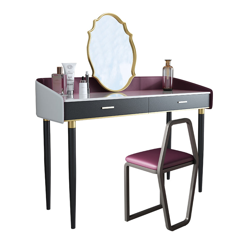 33.8" Height 2 Drawers Makeup Vanity Table Desk Vanity for Bedroom