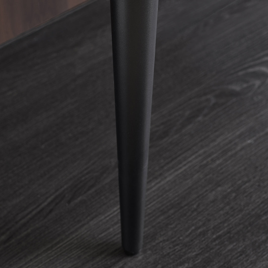 Contemporary Stone Vanity, 2 Storage Drawers With Stool, Black/White