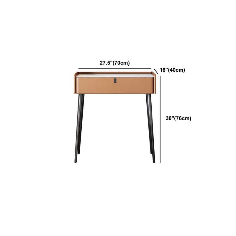 1/3 Drawers, 23.62"/27.56" Wide Vanity Set with Stool and Mirror,Brown