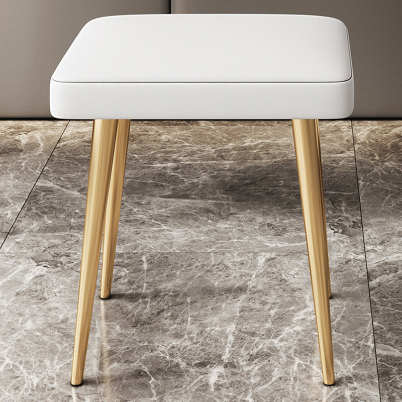 White Vanity with Makeup Table and Stool, 1/2 Drawers Dresser - 31.89" H