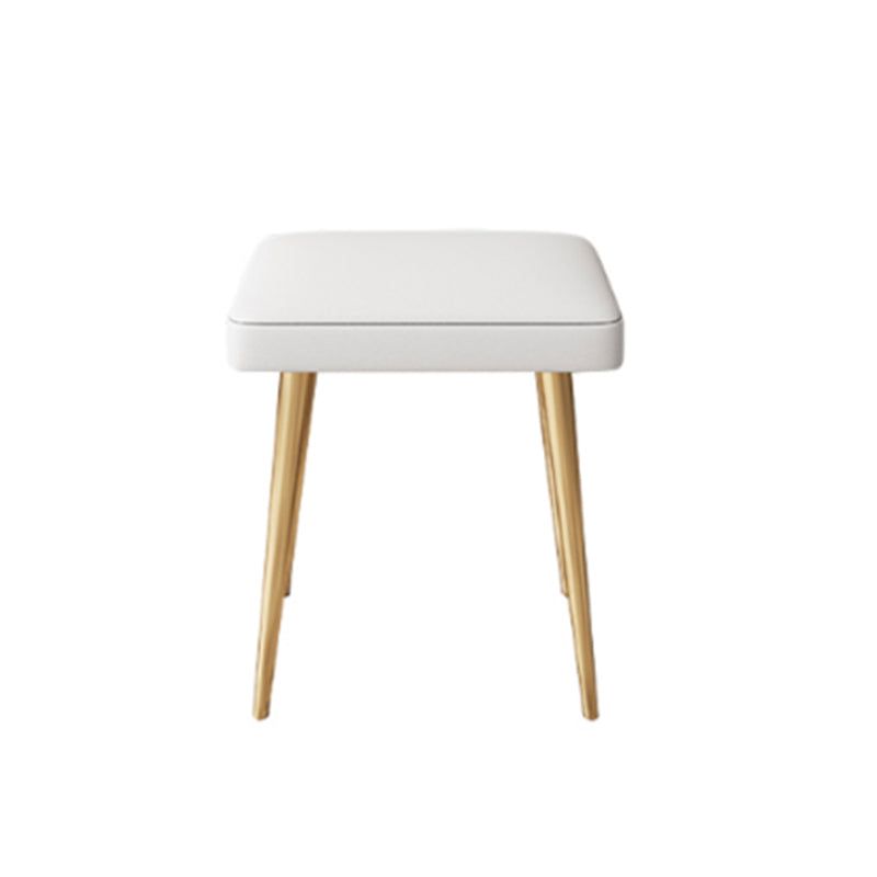 White Vanity with Makeup Table and Stool, 1/2 Drawers Dresser - 31.89" H