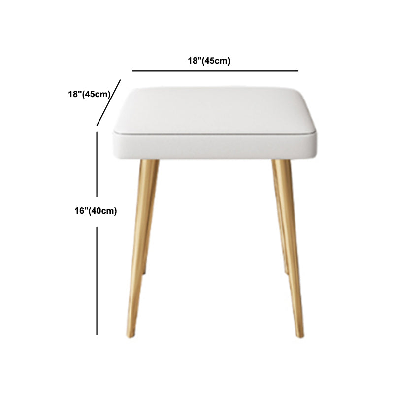 White Vanity with Makeup Table and Stool, 1/2 Drawers Dresser - 31.89" H