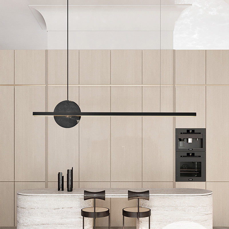 Simple Hanging Island Light Marble LED Hanging Lighting Fixture for Sitting Room