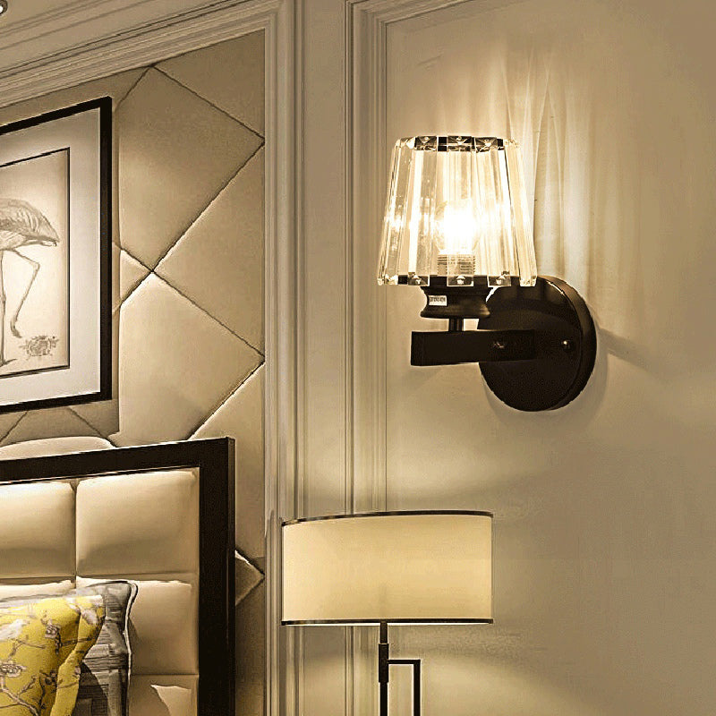 Crystal Wall Lights Modern Style 1 Light Wall Sconce for Bedroom