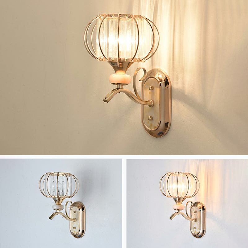 Crystal Wall Lights Modern Style 1 Light Wall Sconce for Bedroom