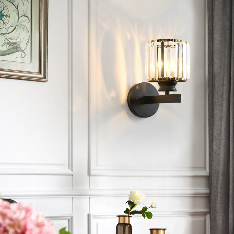 Crystal Wall Lights Modern Style 1 Light Wall Sconce for Bedroom