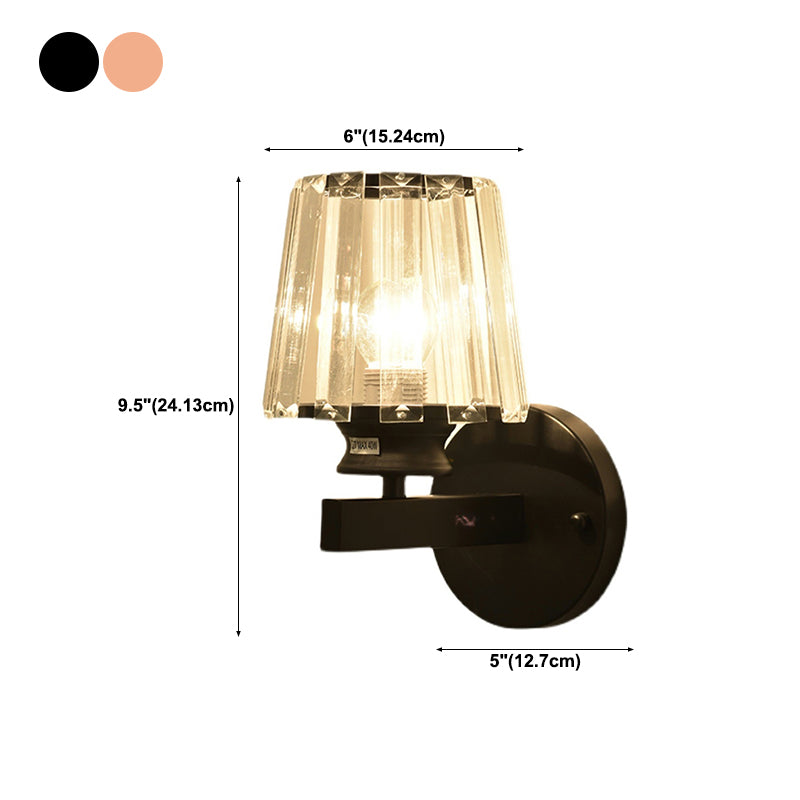Crystal Wall Lights Modern Style 1 Light Wall Sconce for Bedroom