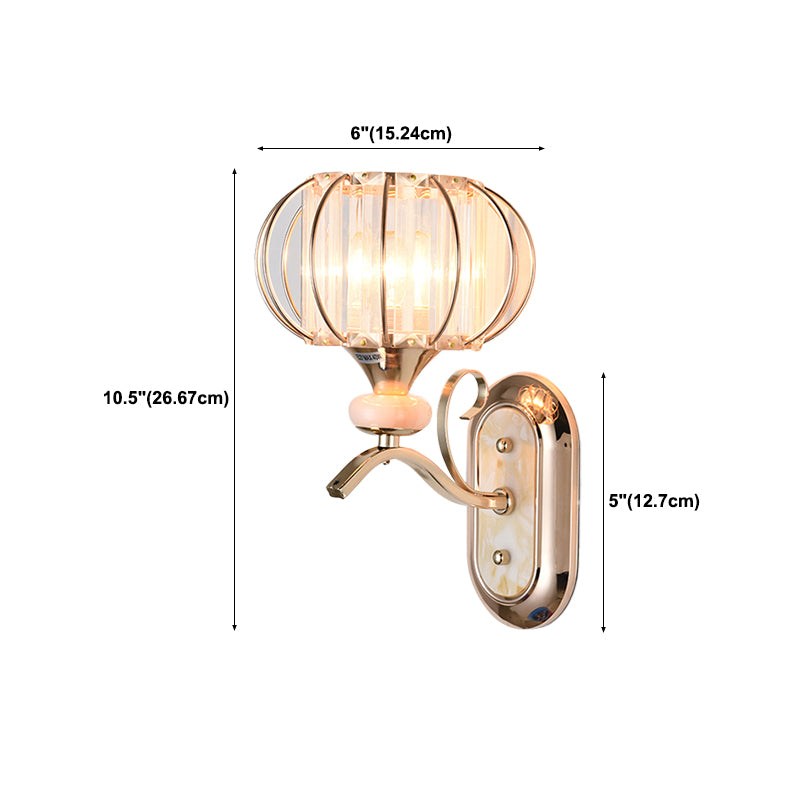 Crystal Wall Lights Modern Style 1 Light Wall Sconce for Bedroom
