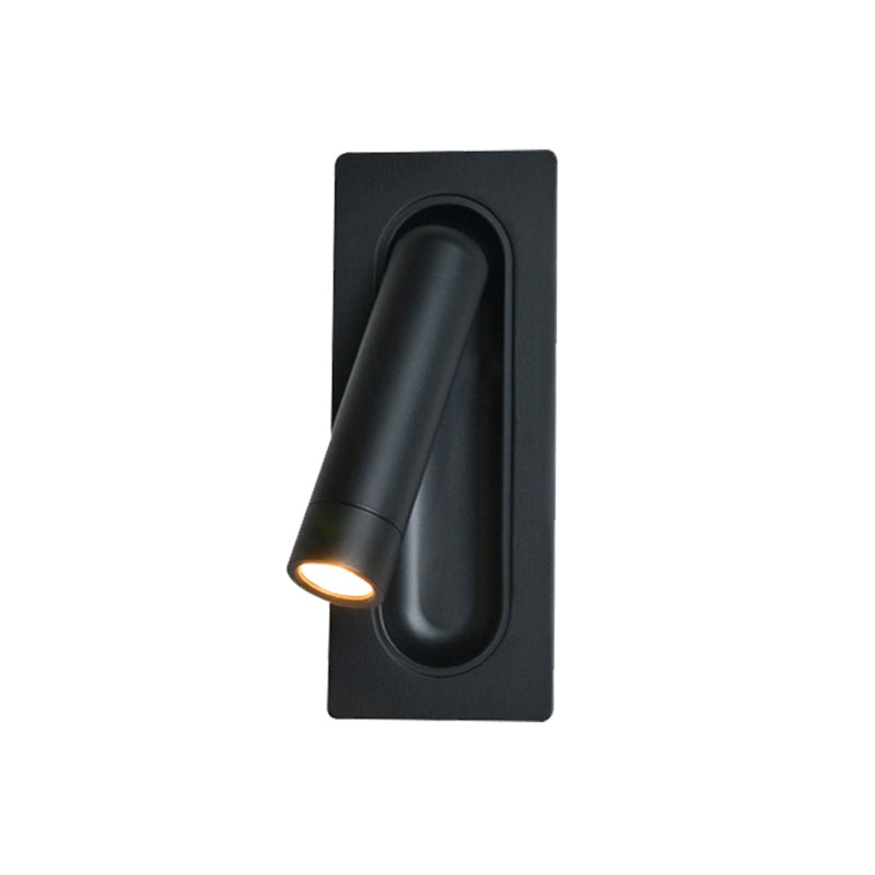 1-Light Cylinder Wall Mount Light Modern Style Metal Reading Wall Lamp