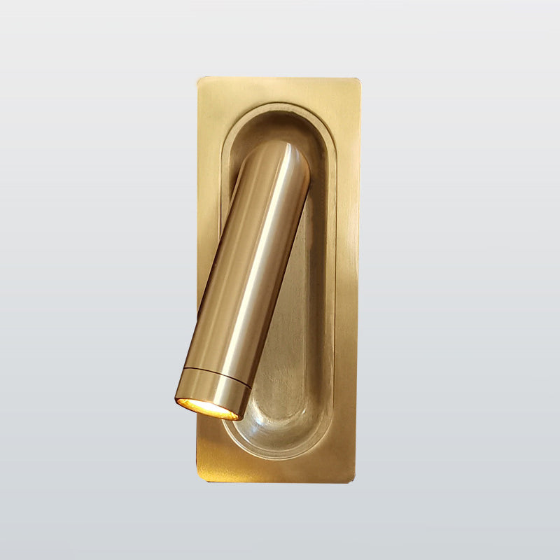 1-Light Cylinder Wall Mount Light Modern Style Metal Reading Wall Lamp