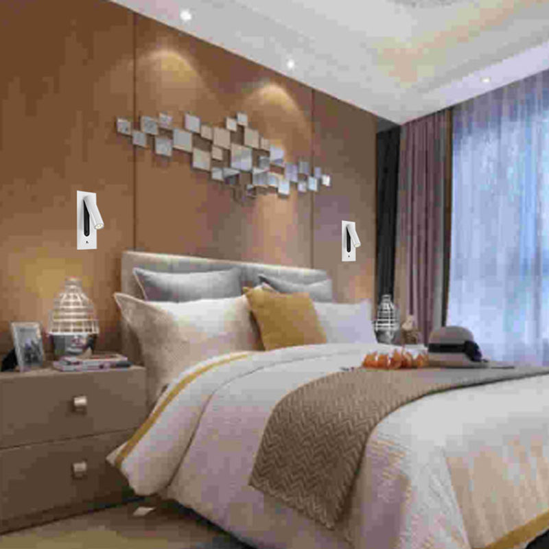 1-Light Cylindrical Wall Mount Light Modern Style Metal Reading Wall Lamp