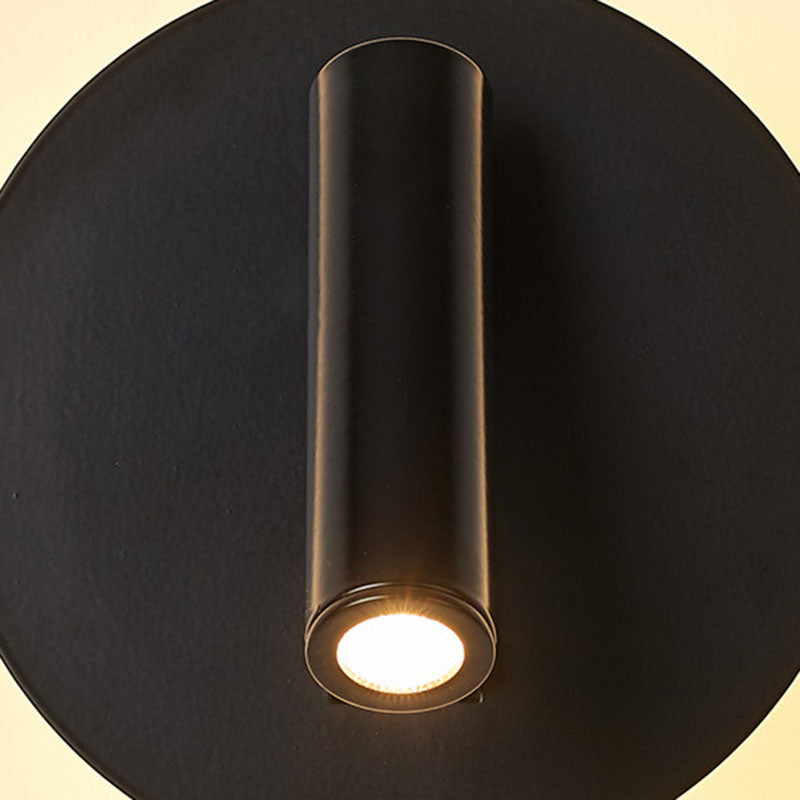 2-Light Geometric Wall Mount Light Modern Style Metal Reading Wall Lamp