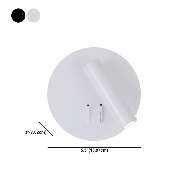 2-Light Geometric Wall Mount Light Modern Style Metal Reading Wall Lamp