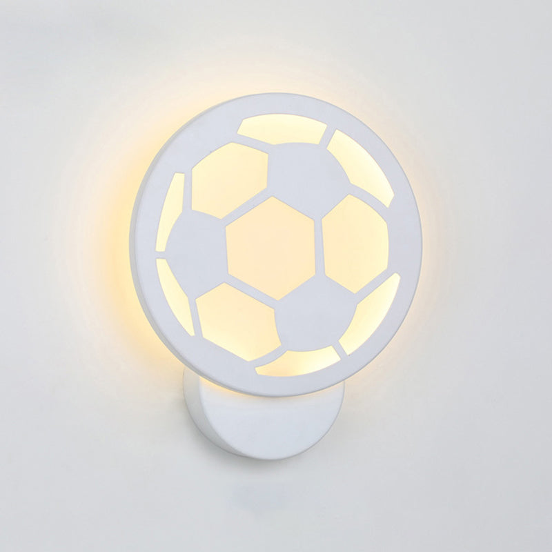 1-Light Geometric Wall Mount Light Modern Style Metal Wall Mount Lighting in White