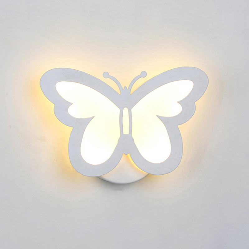 1-Light Geometric Wall Mount Light Modern Style Metal Wall Mount Lighting in White