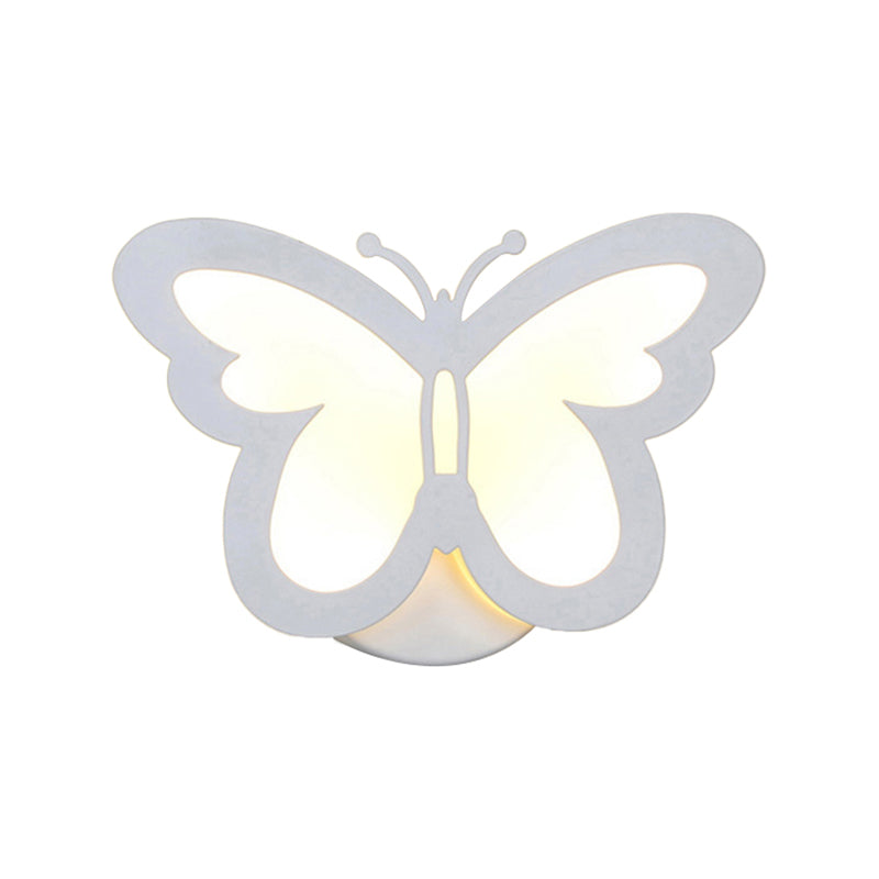 1-Light Geometric Wall Mount Light Modern Style Metal Wall Mount Lighting in White