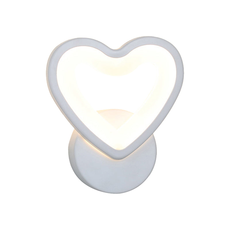 1-Light Geometric Wall Mount Light Modern Style Metal Wall Mount Lighting in White