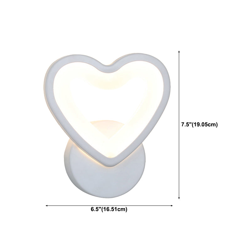 1-Light Geometric Wall Mount Light Modern Style Metal Wall Mount Lighting in White