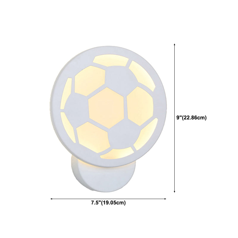 1-Light Geometric Wall Mount Light Modern Style Metal Wall Mount Lighting in White