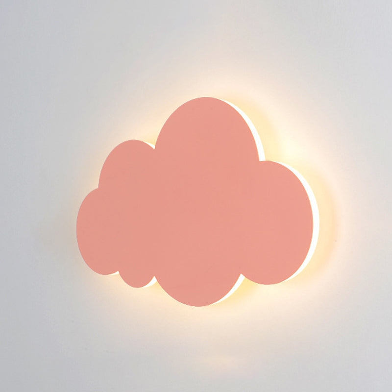 Kids Multicolor Wall Sconce Cloud Metal Wall Light Fixture for Bedroom