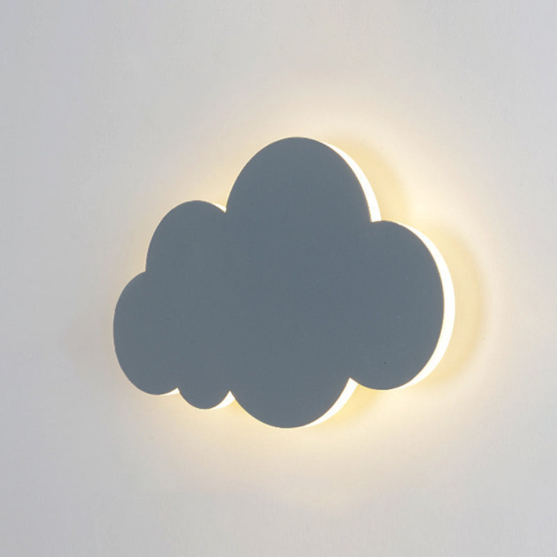 Kids Multicolor Wall Sconce Cloud Metal Wall Light Fixture for Bedroom
