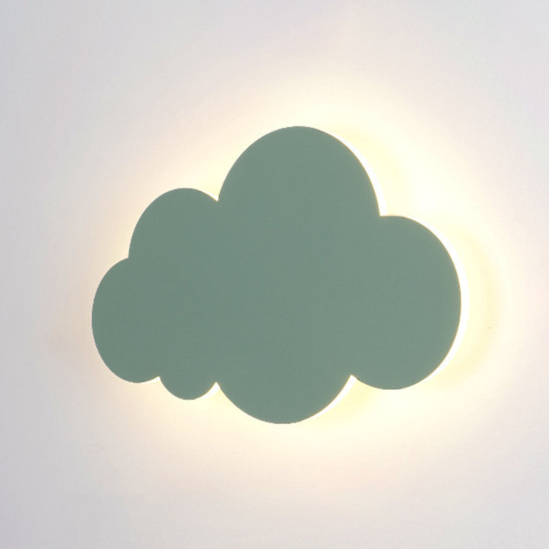 Kids Multicolor Wall Sconce Cloud Metal Wall Light Fixture for Bedroom