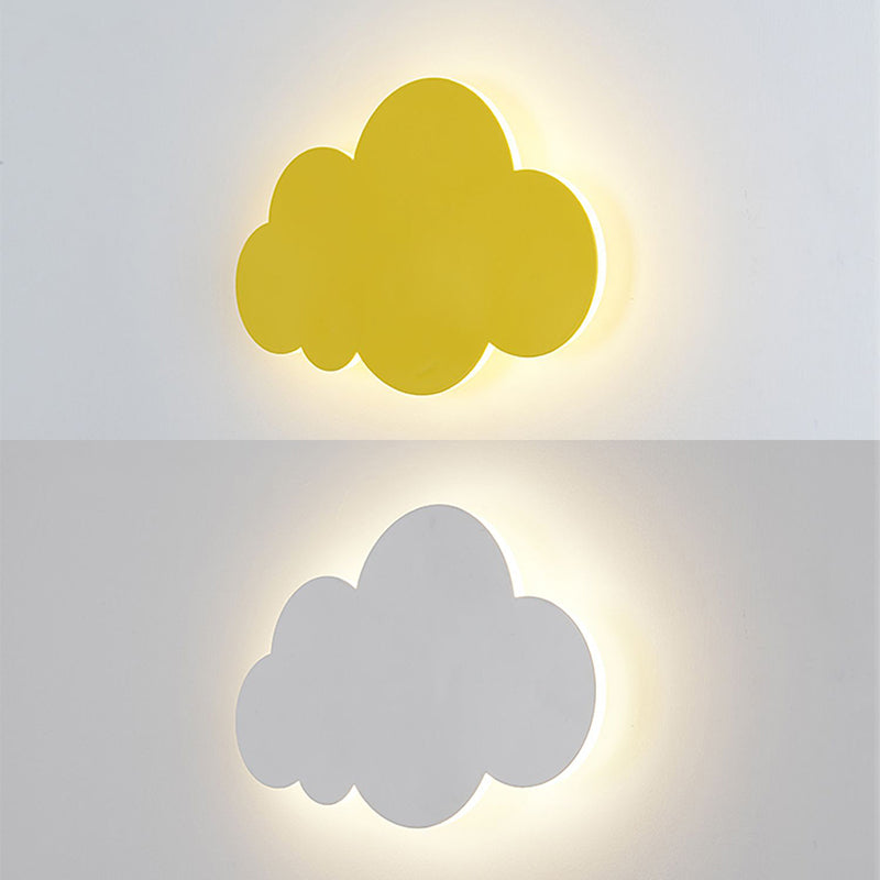 Kids Multicolor Wall Sconce Cloud Metal Wall Light Fixture for Bedroom