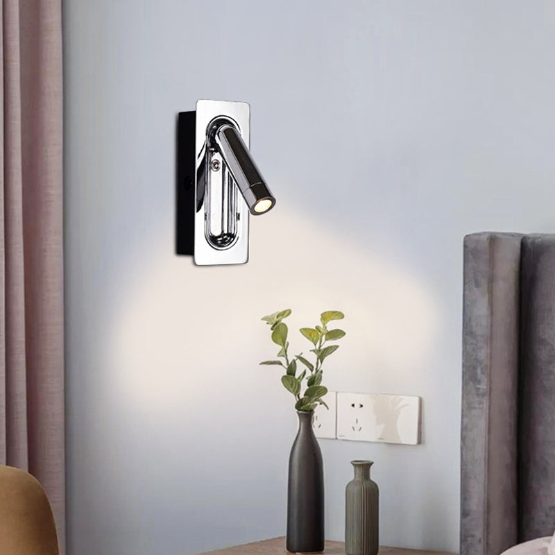 1-Light Geometric Wall Mount Light Modern Style Metal Reading Wall Lamp