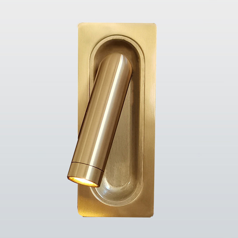 1-Light Geometric Wall Mount Light Modern Style Metal Reading Wall Lamp