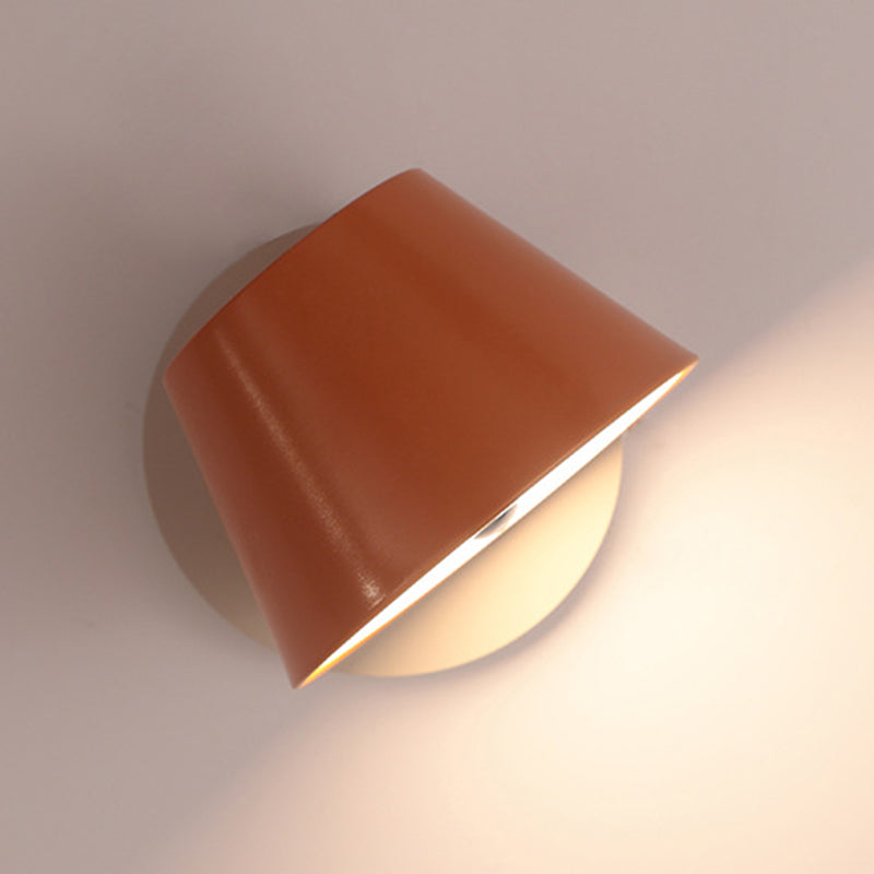 Nordic Style Metal Wall Light Rotatable Colorful Wall Lamp with Aluminum Shade for Bedroom