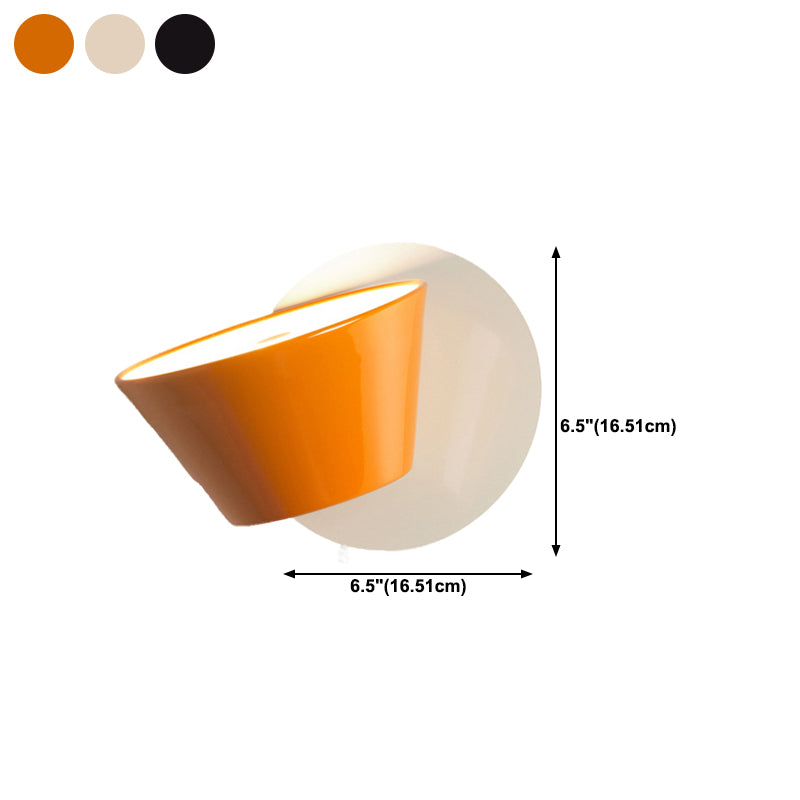 Nordic Style Metal Wall Light Rotatable Colorful Wall Lamp with Aluminum Shade for Bedroom