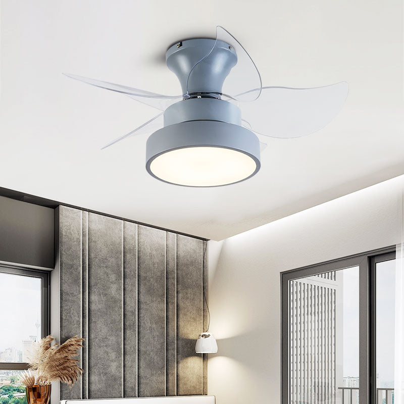 1 Light Ceiling Fan Light Modern Style Metal Ceiling Fan Lighting for Dining Room
