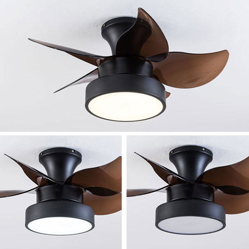1 Light Ceiling Fan Light Modern Style Metal Ceiling Fan Lighting for Dining Room