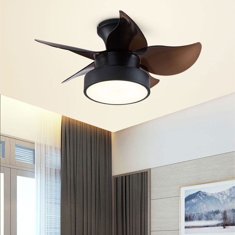 1 Light Ceiling Fan Light Modern Style Metal Ceiling Fan Lighting for Dining Room