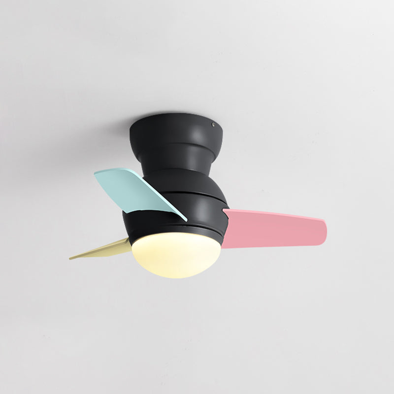 1 Light Ceiling Fan Light Modern Style Metal Ceiling Fan Light for Children's Room
