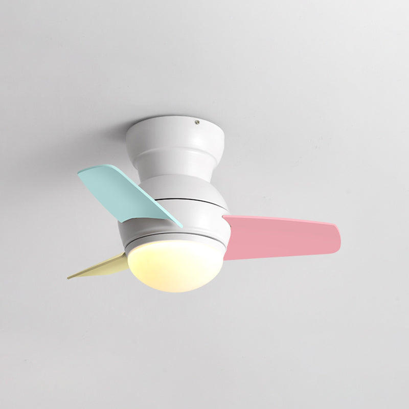 1 Light Ceiling Fan Light Modern Style Metal Ceiling Fan Light for Children's Room