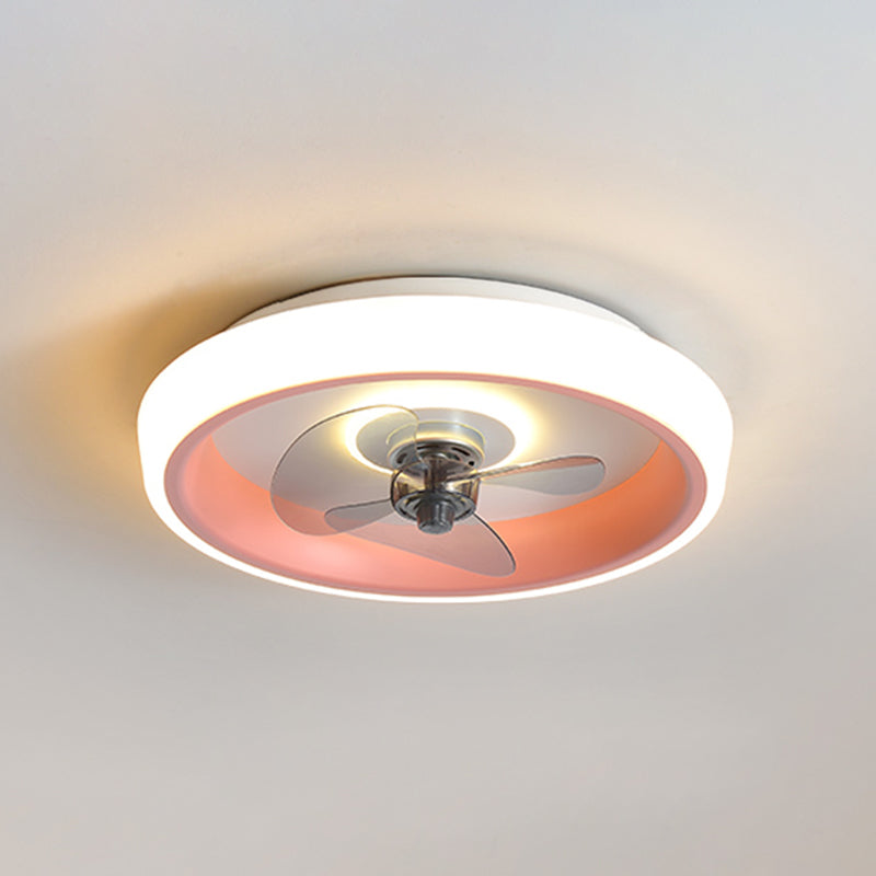 2 Light Ceiling Fan Lamp Modern Style Metal Ceiling Fan Lighting for Living Room