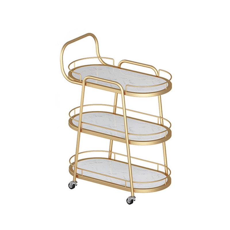 32.28" High Rolling Contemporary Prep Table Stone Prep Table