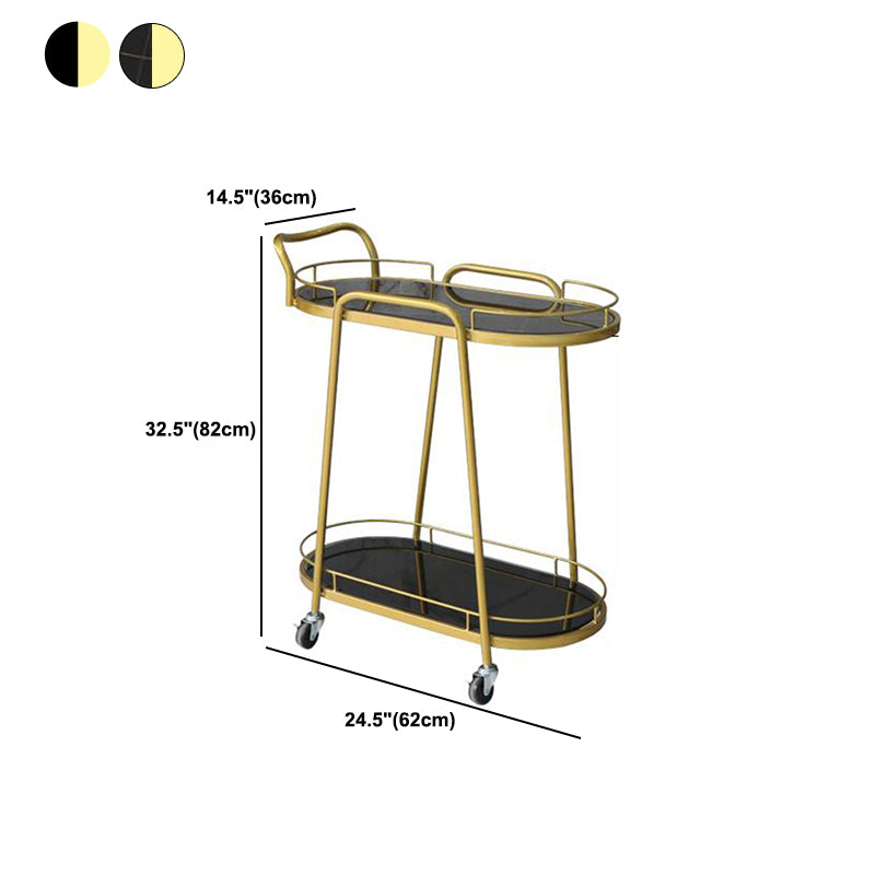32.28" High Rolling Contemporary Prep Table Stone Prep Table