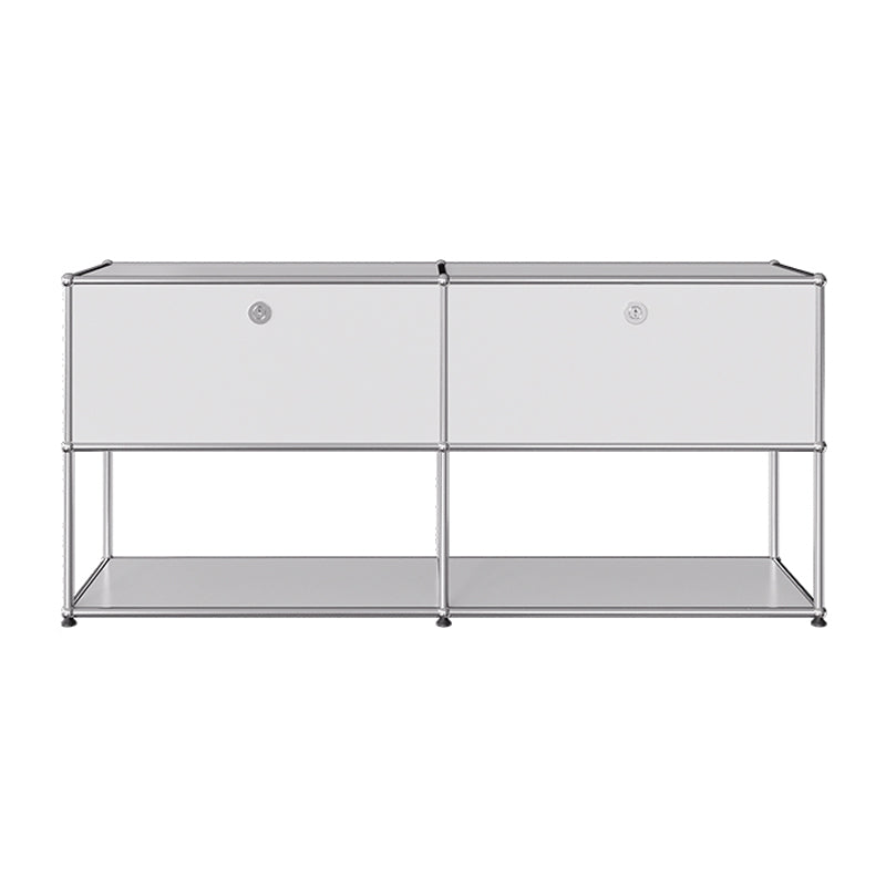Modern Style White Sideboard Metal Storage Dining Sideboard with Drawer