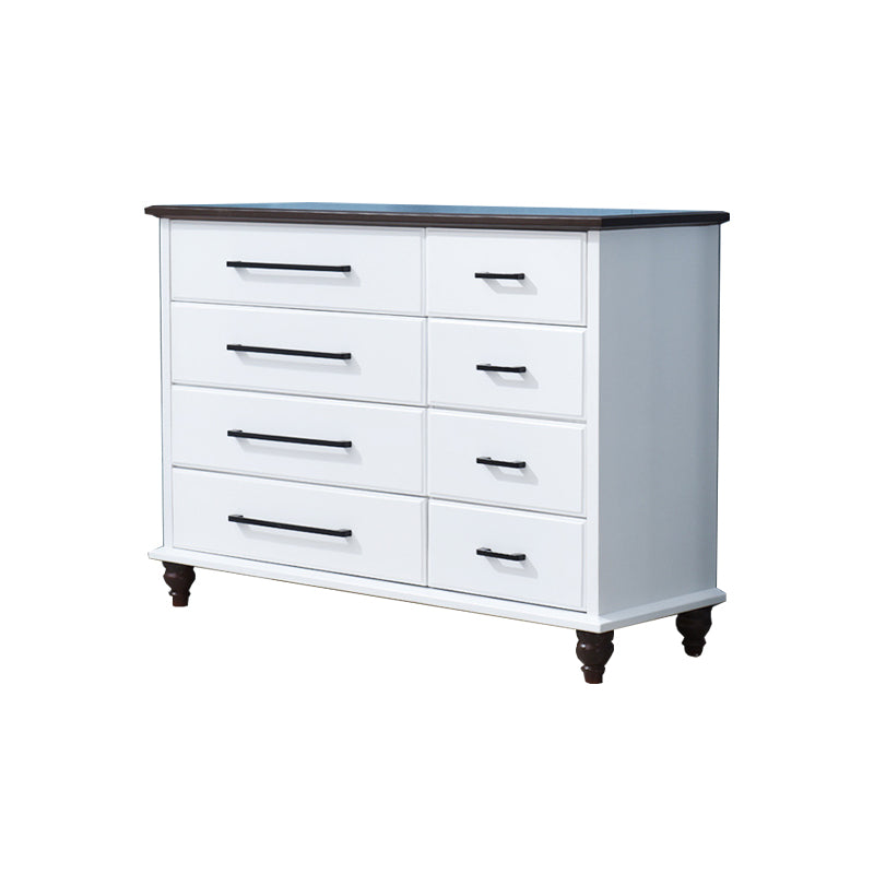 5 / 7 / 8 Drawers White Wooden Storage Chest Modern Style Storage Chest Dresser