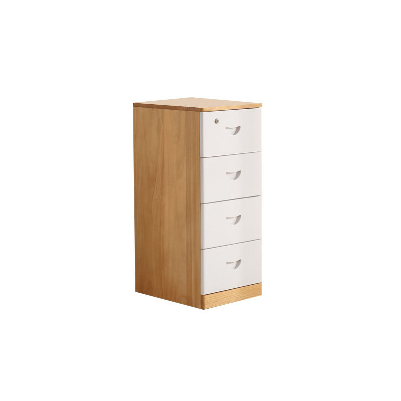 Wooden Lingerie Chest Modern Style Vertical Storage Chest Dresser with Wheel