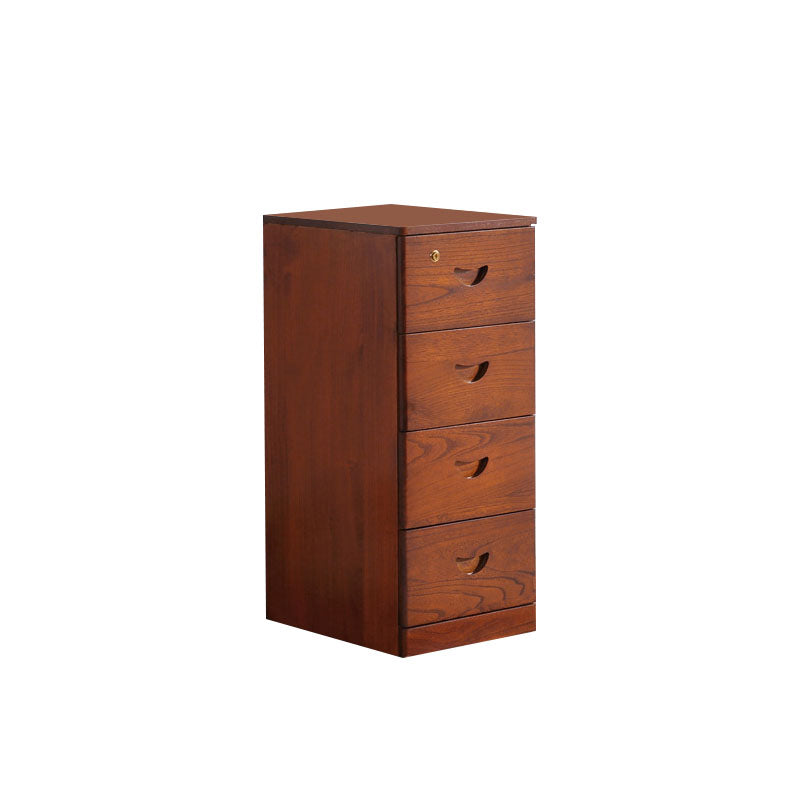 Wooden Lingerie Chest Modern Style Vertical Storage Chest Dresser with Wheel