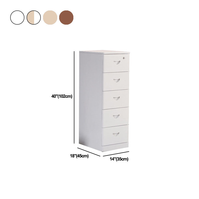 Wooden Lingerie Chest Modern Style Vertical Storage Chest Dresser with Wheel
