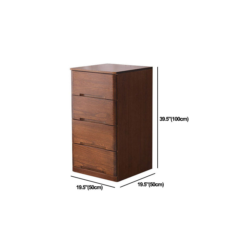 White and Brown Wooden Lingerie Chest Vertical Storage Chest Dresser with Wheels