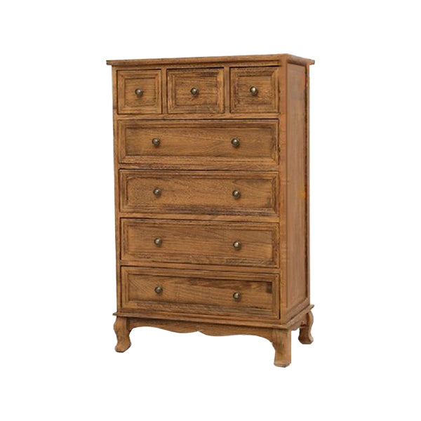 Solid Wood Storage Chest Retro Style Vertical Storage Chest Dresser