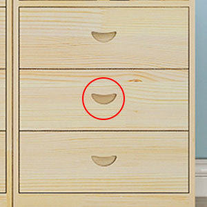 Natural Wood Color Storage Chest Modern Style Vertical Storage Chest Dresser